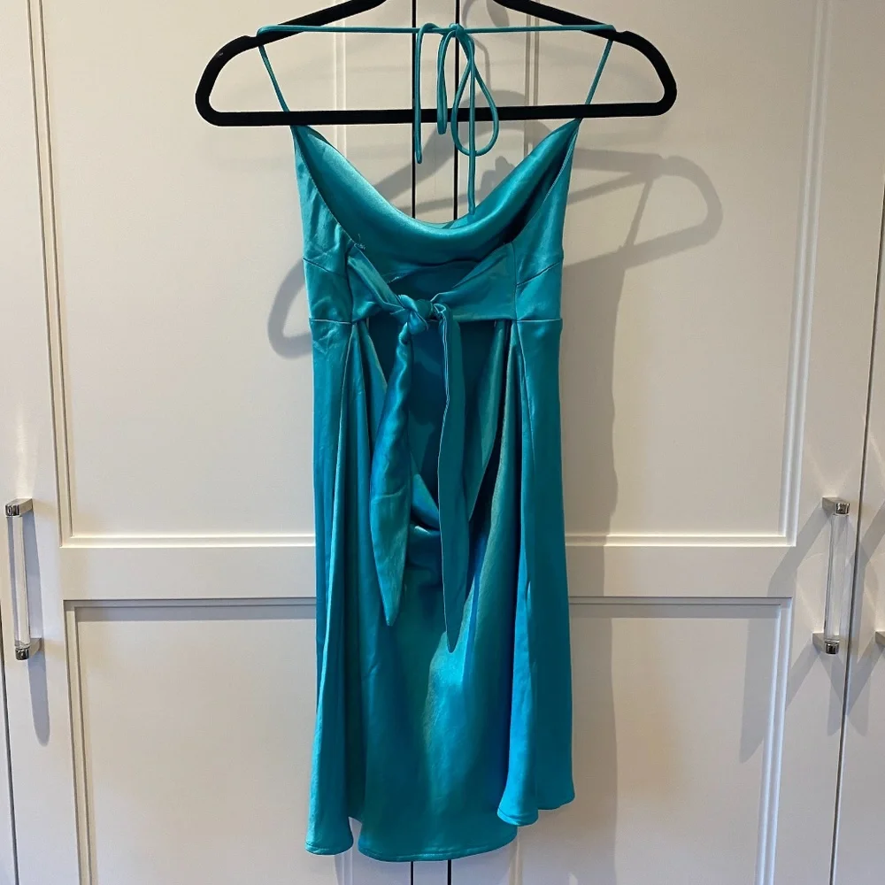 NWT Princess Polly Cairo Mini Dress- Blue - Picture 3 of 9